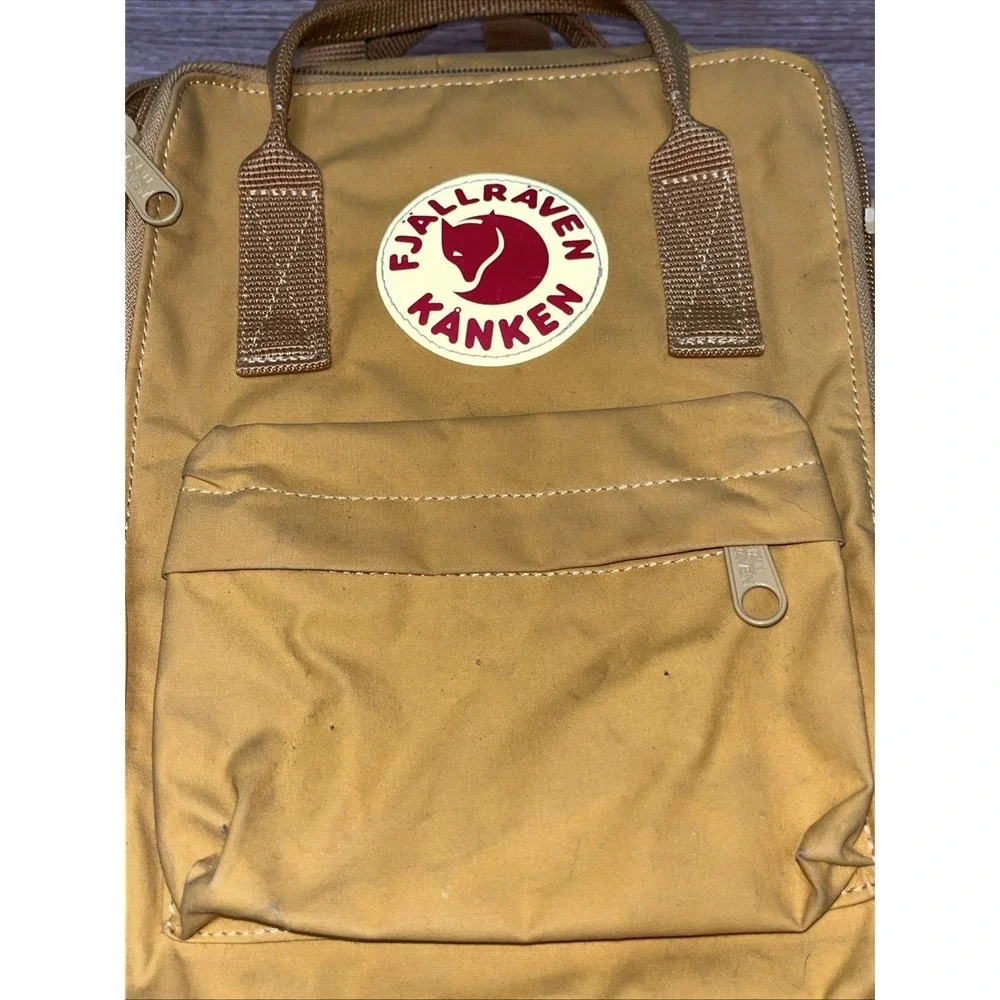 Fjallraven Kanken Backpack Yellow Classic Bookbag Seat Pad Outdoor School Bag